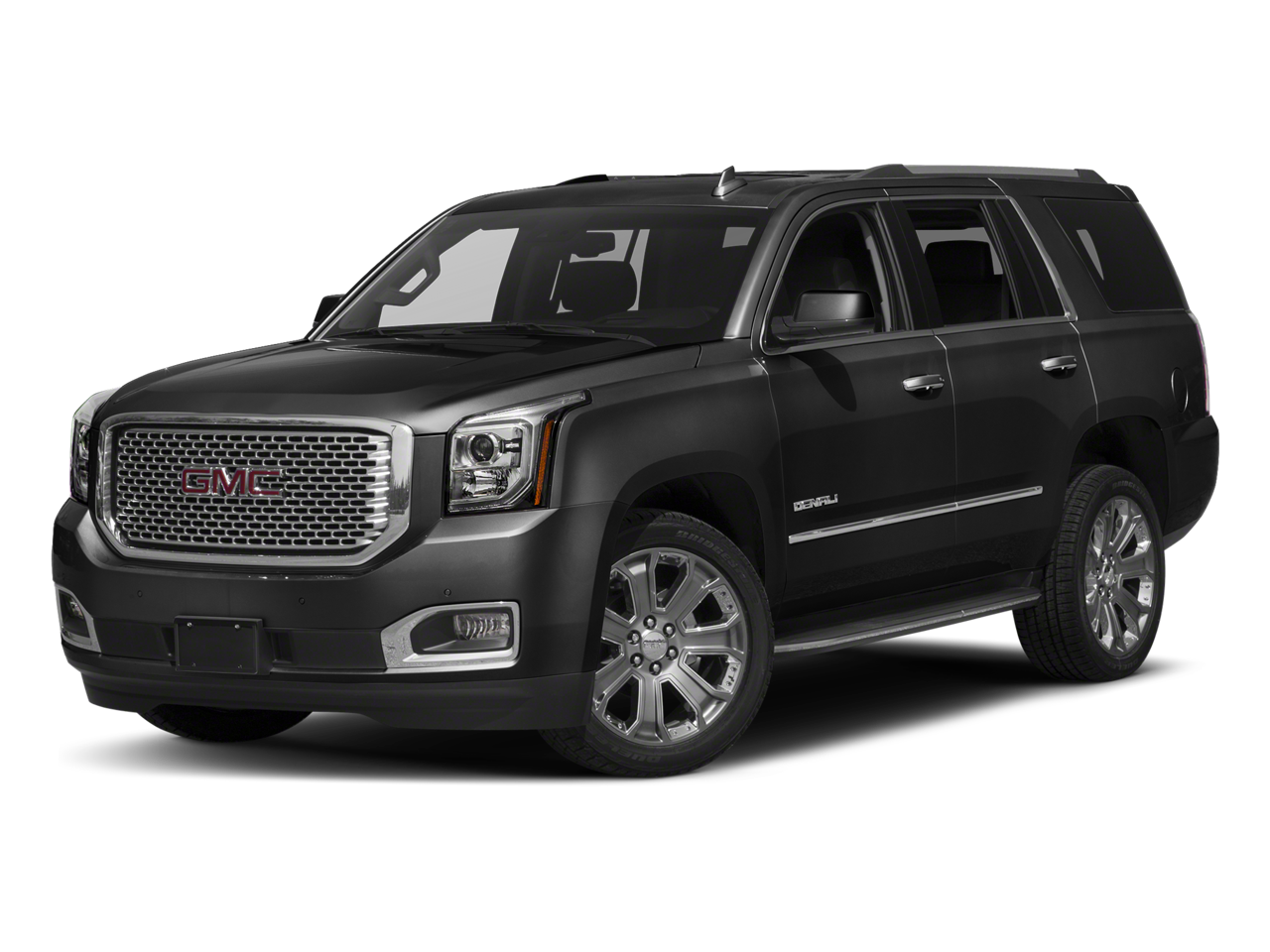 2018 GMC Yukon Denali in White Frost Tricoat — front three-quarter view