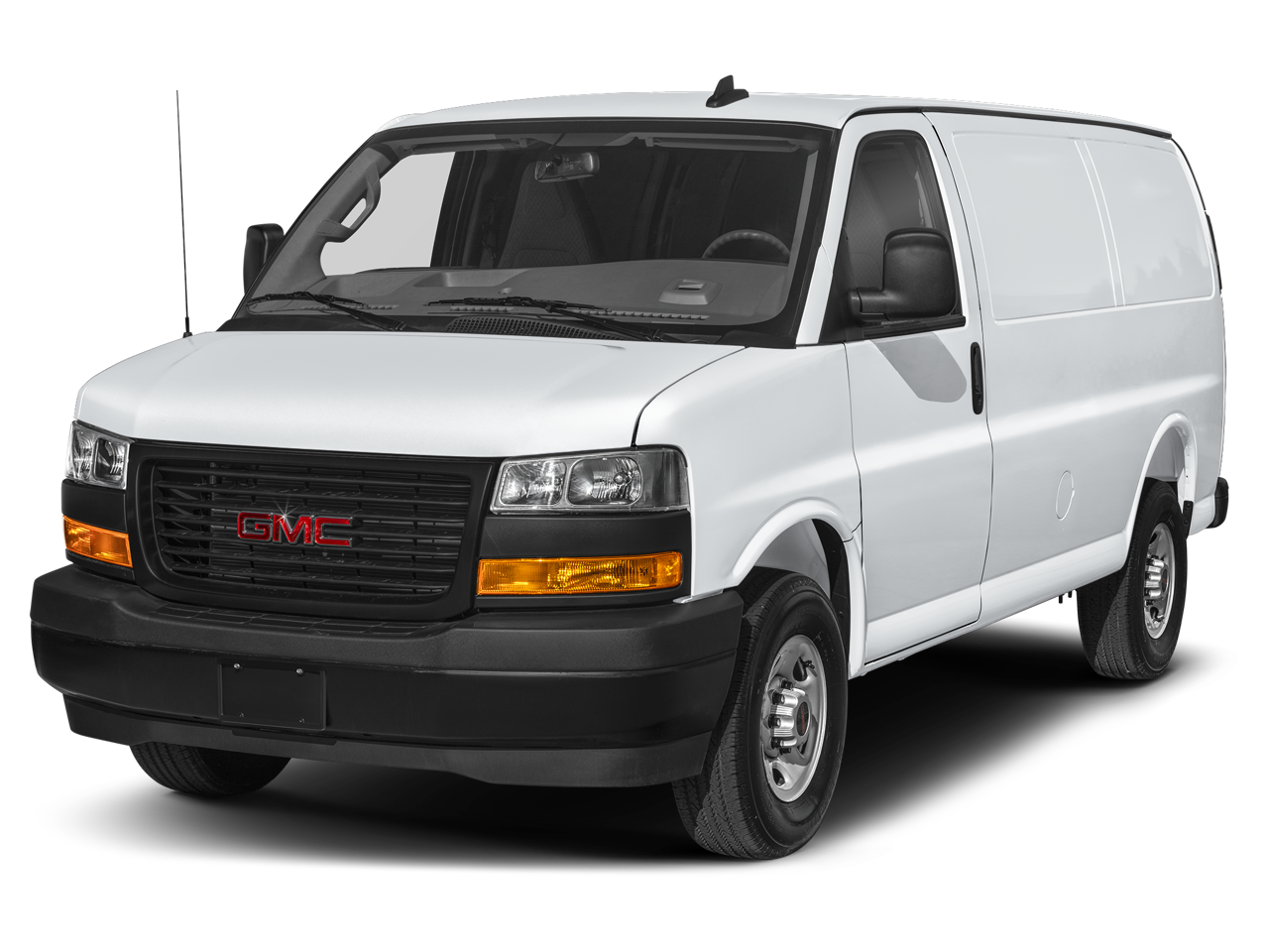 2024 GMC Savana Cargo 2500 Work Van in Summit White — front three-quarter view