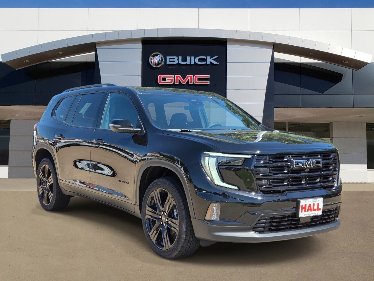 2026 GMC Acadia Elevation in Ebony Twilight Metallic — front three-quarter view