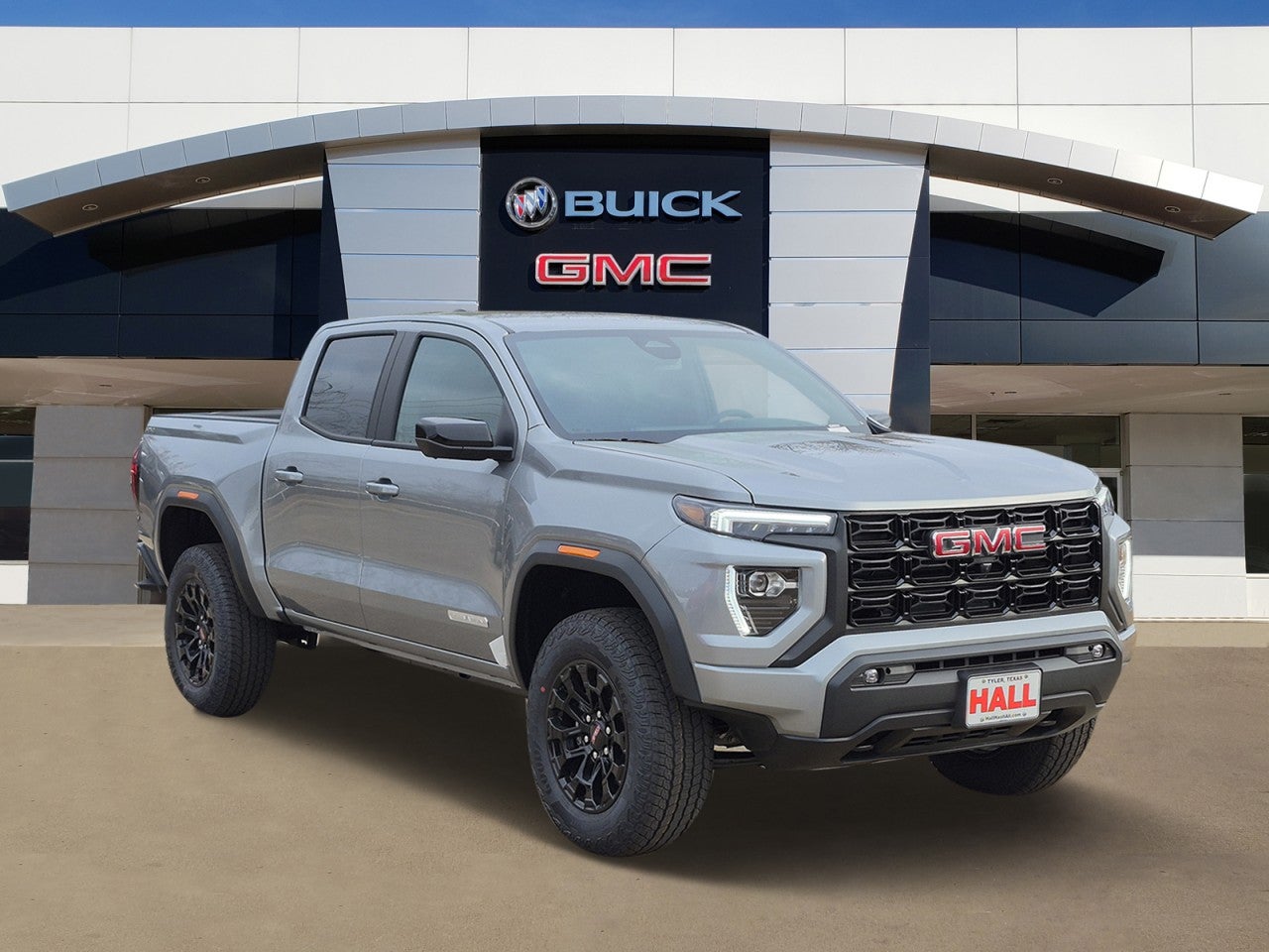 2026 GMC Canyon Elevation in Sterling Metallic — front three-quarter view