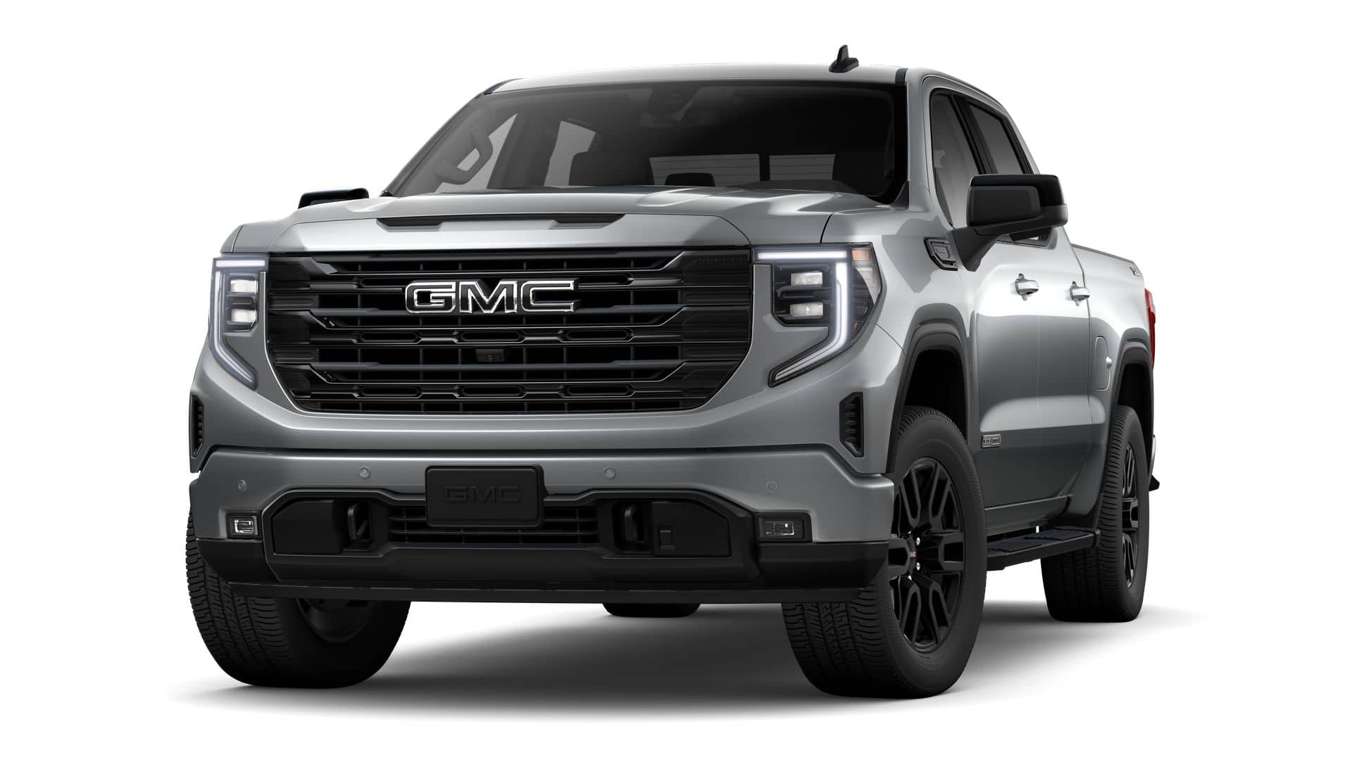2026 GMC Sierra 1500 Elevation in Sterling Metallic — front three-quarter view