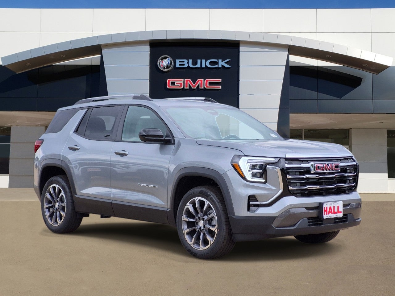 2026 GMC Terrain Elevation in Sterling Metallic — front three-quarter view