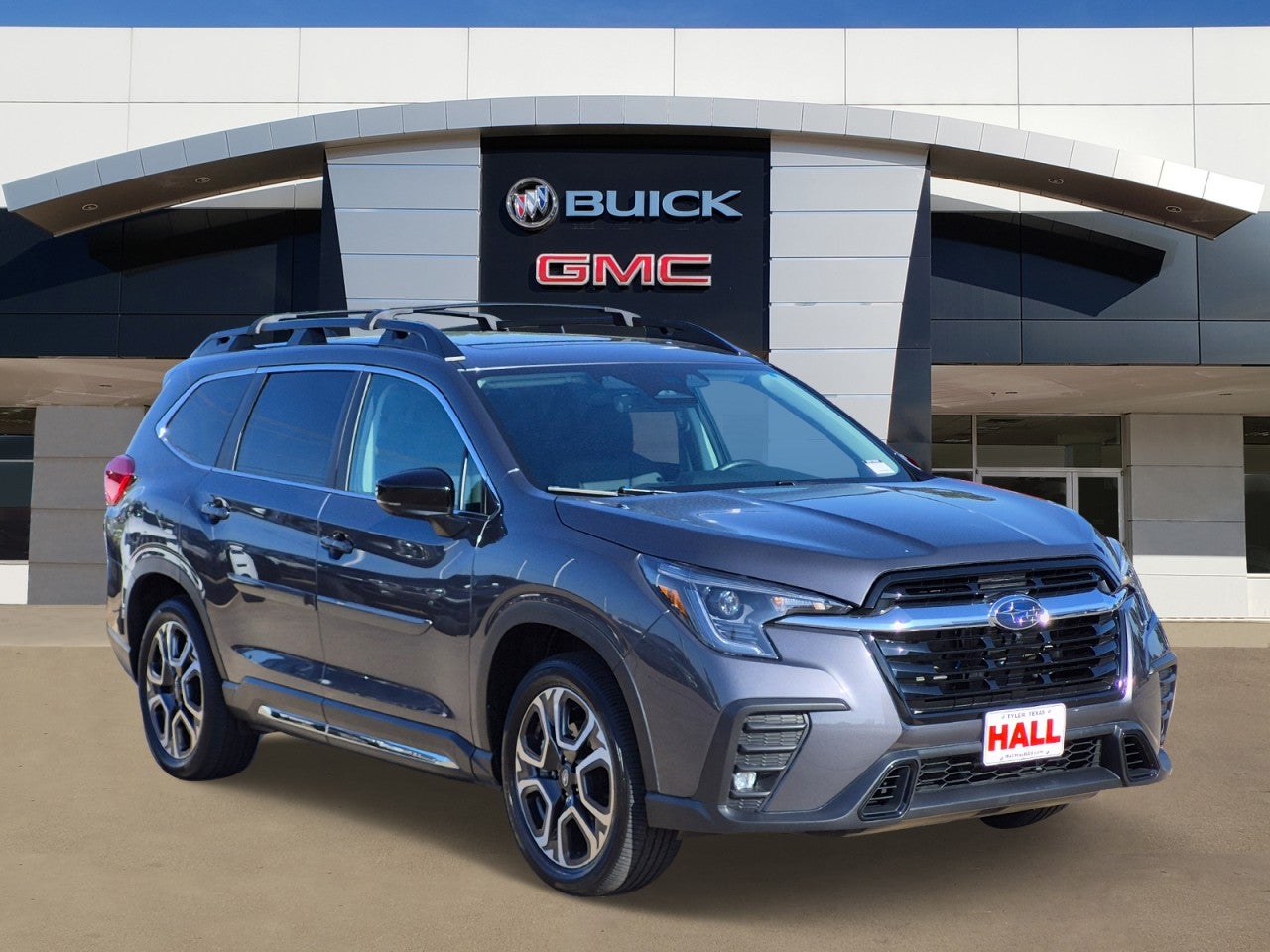2025 Subaru Ascent Limited 7-Passenger in Gray — front three-quarter view