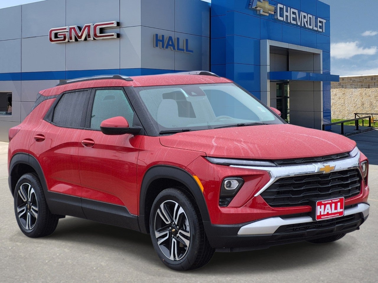 2026 Chevrolet Trailblazer LT in Apex Red — front three-quarter view